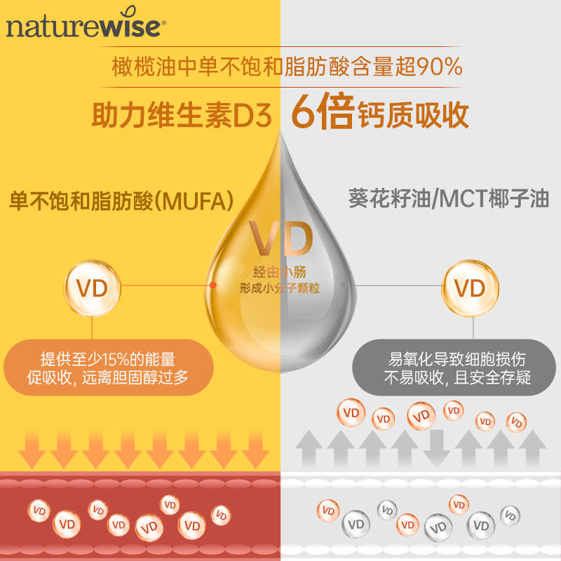 naturewise 2瓶1000iu d3孕妇钙片 NatureWise海外维生素D