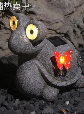 庭院用品户外动物摆件太阳能小夜灯园林花园草坪装饰假山造景摆件
