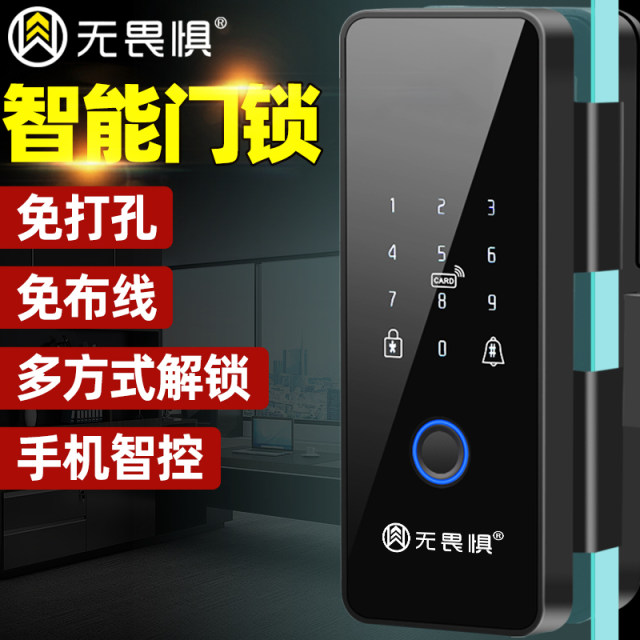 Fearless Fingerprint Bluetooth Password Glass Door Lock