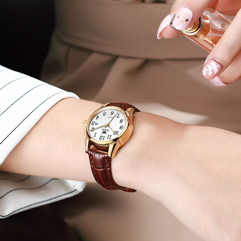 瑞士2021年新款手表女士名牌数字盘 金锐手表国产腕表