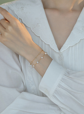 双层满天星天然珍珠手链