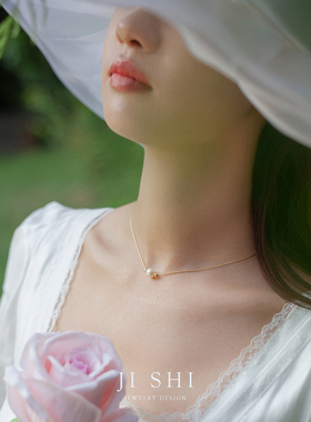 包金注金路路通不褪色珍珠项链