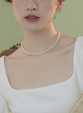 施华洛珍珠大小珠珠项链轻奢小众