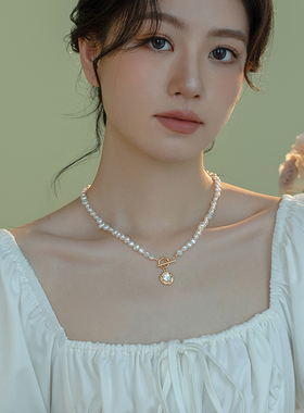 巴洛克长款天然珍珠项链