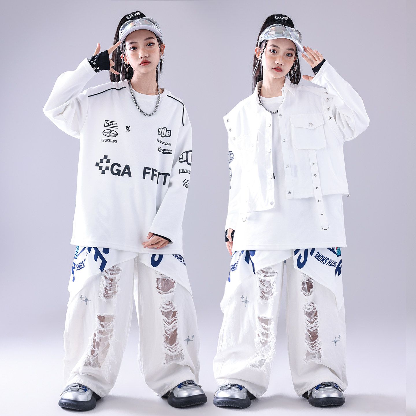 儿童嘻哈街舞演出服少儿hiphop马甲套装男童服装女童炸街架子鼓潮,淘宝优惠券,粉丝福利购,淘宝优惠卷