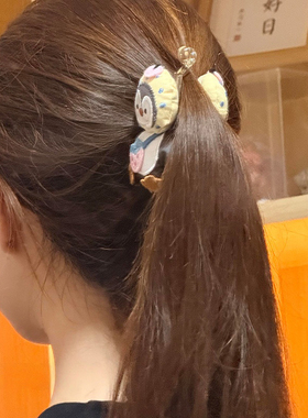可爱卡通企鹅香蕉夹发夹女后脑勺