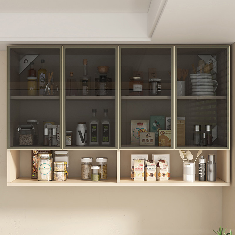 壁挂式厨房吊柜墙壁柜收纳柜调料柜厨房柜子储物柜玻璃橱柜置物柜,淘宝优惠券,粉丝福利购,淘宝优惠卷