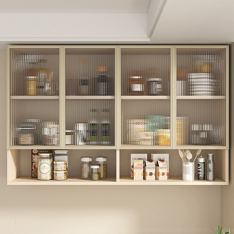 壁挂式厨房吊柜墙壁柜收纳柜调料柜厨房柜子储物柜玻璃橱柜置物柜,淘宝优惠券,粉丝福利购,淘宝优惠卷
