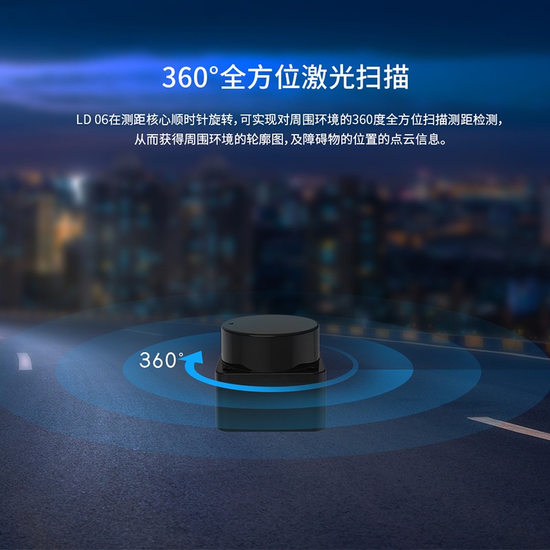 激光模块lidar LD06测距避障DTOF感应器乐动机器人360度扫描-图1