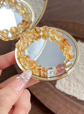 原创天然黄水晶招财暴富手链