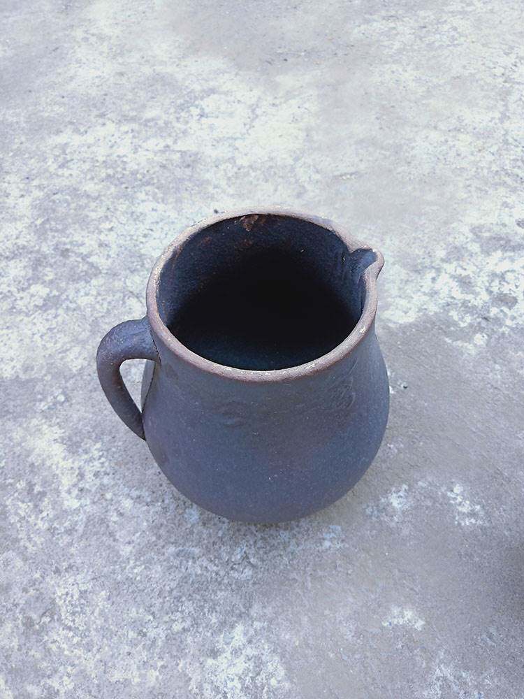 2023传统老式土罐煎药砂罐煮药黑砂锅无盖土沙药罐子中药壶老式煮