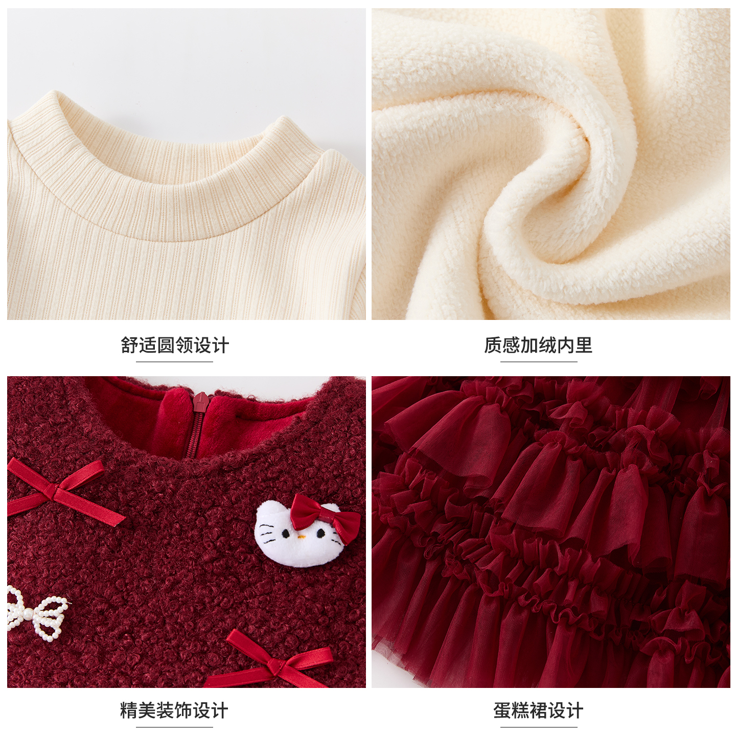 女童连衣裙2025新款周岁女宝礼服小香风公主裙儿童超好看新年衣服 - 图2