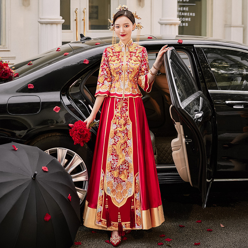 秀禾服2020新款结婚礼服女敬酒服 瑶瑟花样年华旗袍