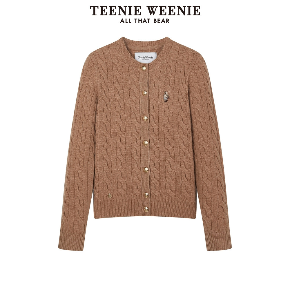 【反季特惠】【赵露思同款】TeenieWeenie小熊奥莱绵羊毛针织开衫