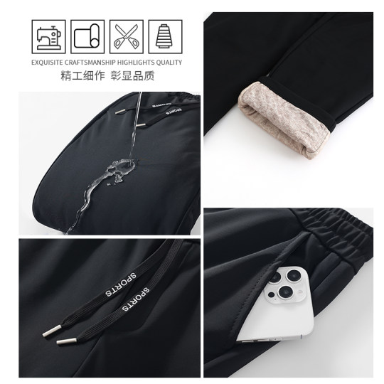 Thick fleece and warm down pants for men and women