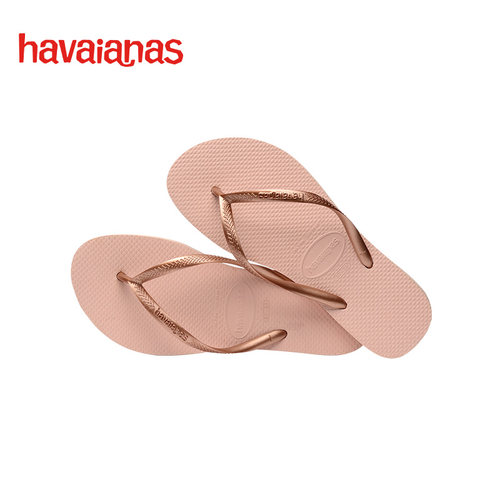 Havaianas哈唯纳Slim外穿新款软底夹脚人字拖平底沙滩夏女凉拖 - 图1