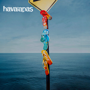 Havaianas哈唯纳Slim Postcard巴西风情人字拖拖鞋外穿2024新品