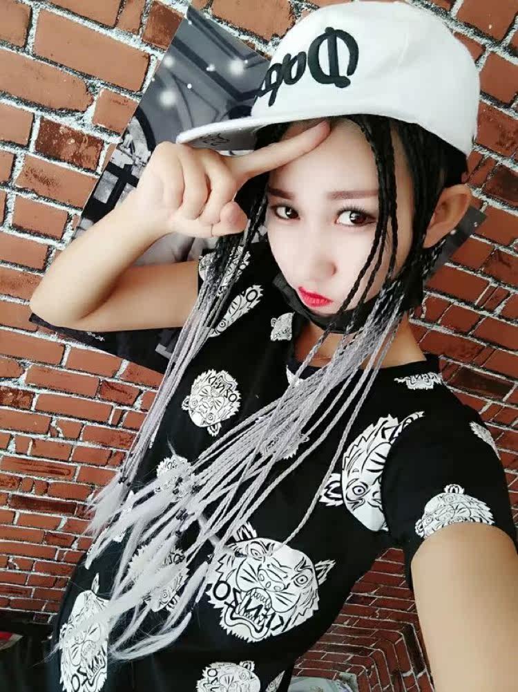 。米希亚同款假发渐变编发彩绳 里可娜儿发饰