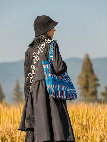 heyhokiii Оригинальный небольшой дизайнерский шоппер, тканевый мешок, ретро сумка через плечо, ранец, 2020