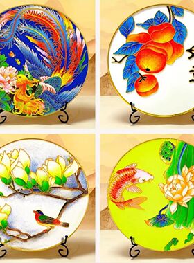 景泰蓝画板pvc防水掐丝珐琅掐丝板手工掐丝珐琅画板包边定制底板