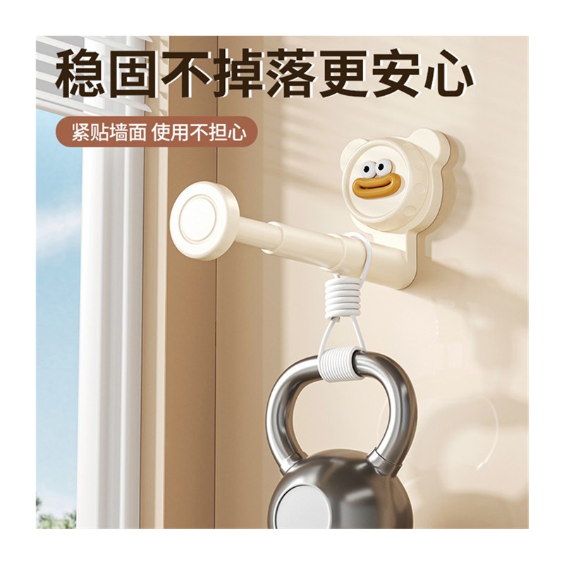 新款吸盘衣架收纳神器家用阳台多功能伸缩免打孔无痕挂衣架子墙上 - 图3