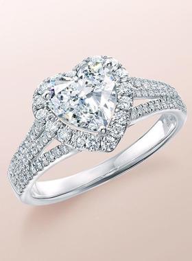 仿真莫桑石钻戒女结婚求婚钻戒活口可调节婚礼现场求婚戒指送女友