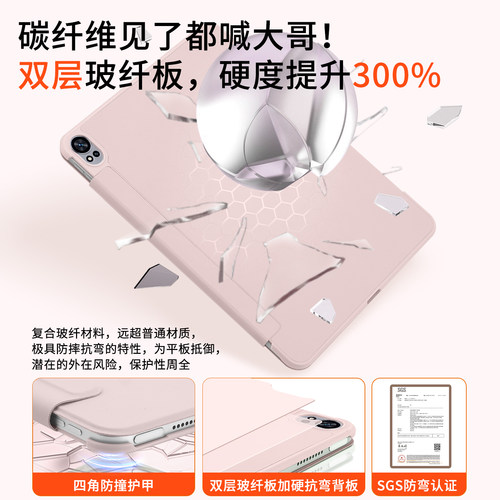 gomi适用华为matepadair12保护套Pro12.2英寸带搭扣2026款华为平板壳matepad11.5s磁吸双面夹air12柔光版电脑-图2
