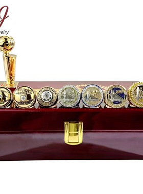 2022金州勇士队库里总冠军戒指7枚奖杯套盒礼物新年圣诞礼物男生