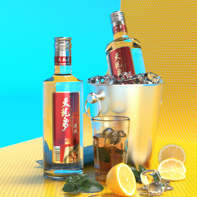 天龙泉35度清爽酒 白酒整箱低度酒配制酒水米香风格500mL*6旗舰店