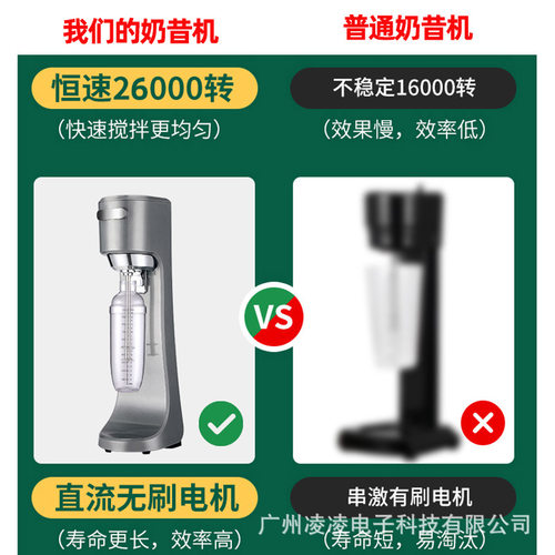 110V台湾全自动奶昔机商用奶茶店全套设备雪克奶泡搅拌机blender - 图0