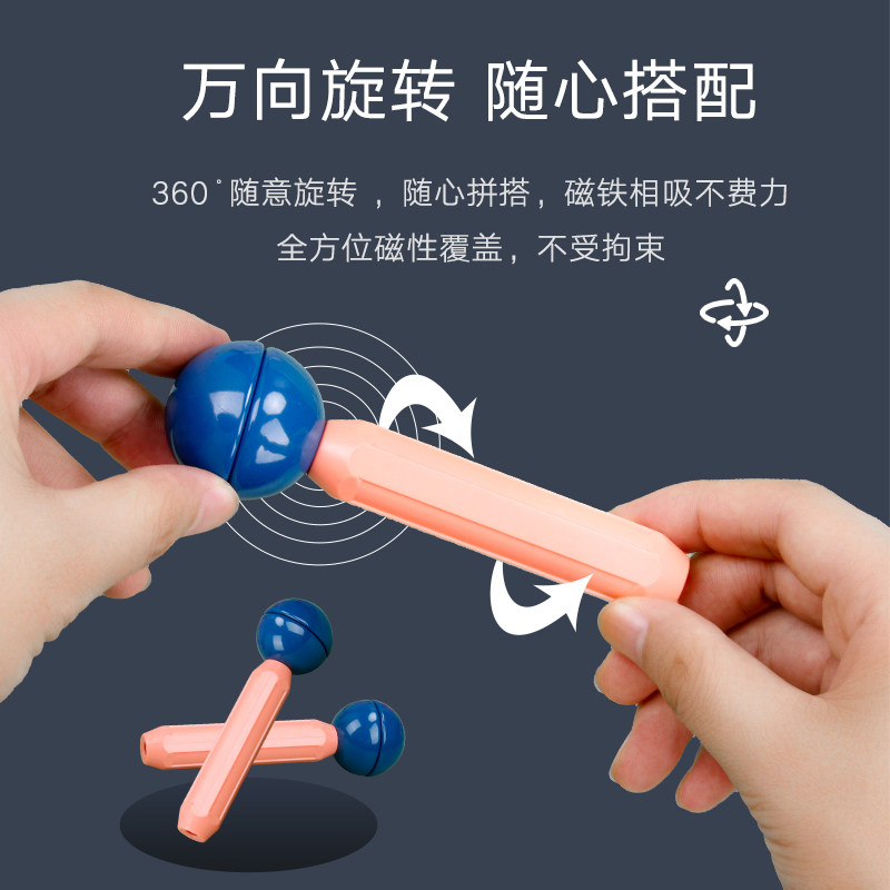 百变磁力棒男女孩早教1-3-6积木 美高梅玩具建构/拼插积木