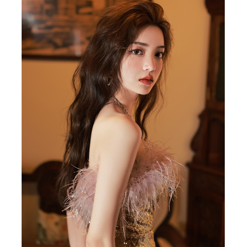 法式晚礼服女2025新款高级感名媛抹胸连衣裙轻奢小众高端平时可穿 - 图3