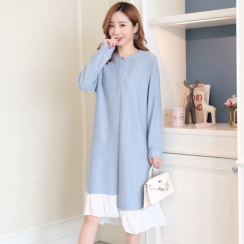 孕妇2020秋季新款韩版潮妈连衣裙 淮浓榕连衣裙