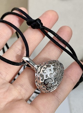 新中式钛钢镂空雕花手提包吊坠葫芦项链男女毛衣链