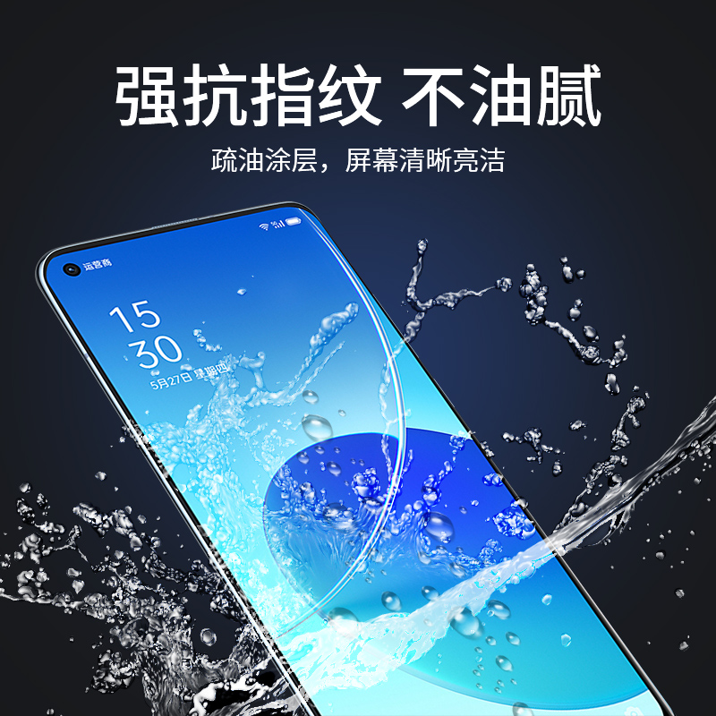 适用opporeno6pro水凝膜reno6钢化膜reno6pro十手机膜全屏覆盖reno6pro+贴膜oppo全包全胶膜曲面5g抗蓝光por