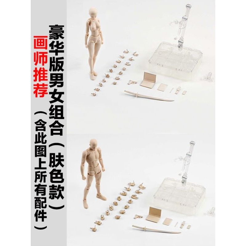 shf全身关节可动素体男女动漫人漫画人体模型手办美术绘画人偶 - 图3