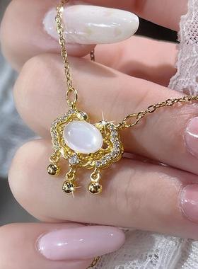 Jusong klein 钛钢项链 福运新年系列平安锁项链女国风设计锁骨链