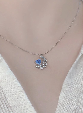 Jusongklein幻梦心月锁骨链女