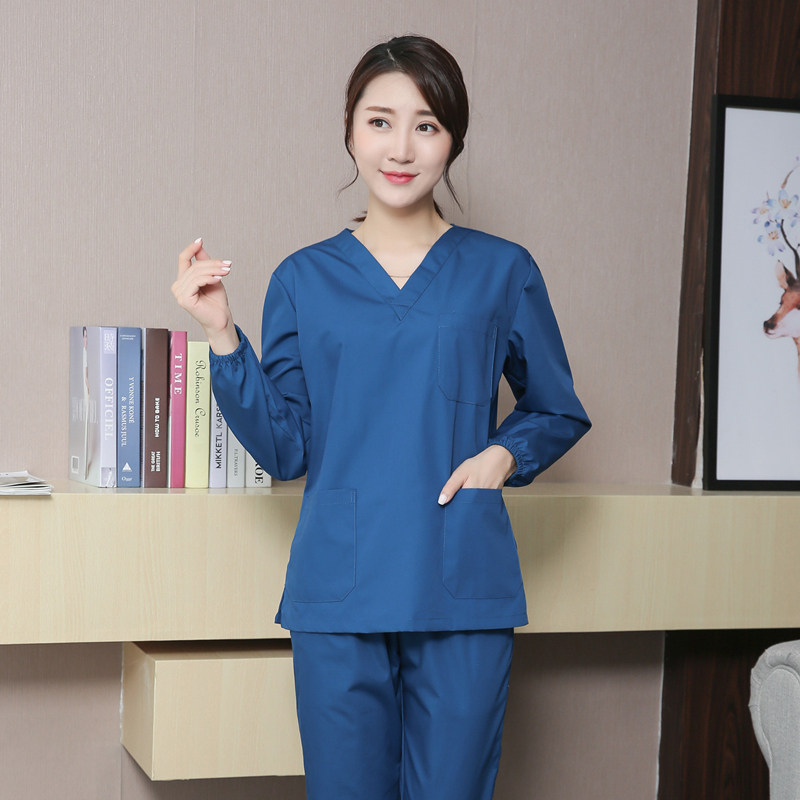 简菲爱洗手衣长袖手术衣服女牙科 简菲爱医护制服