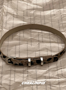 豹纹马毛设计项圈女生