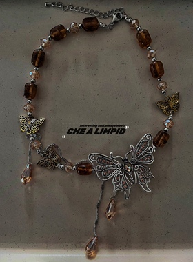 复古做旧金属设计项链女