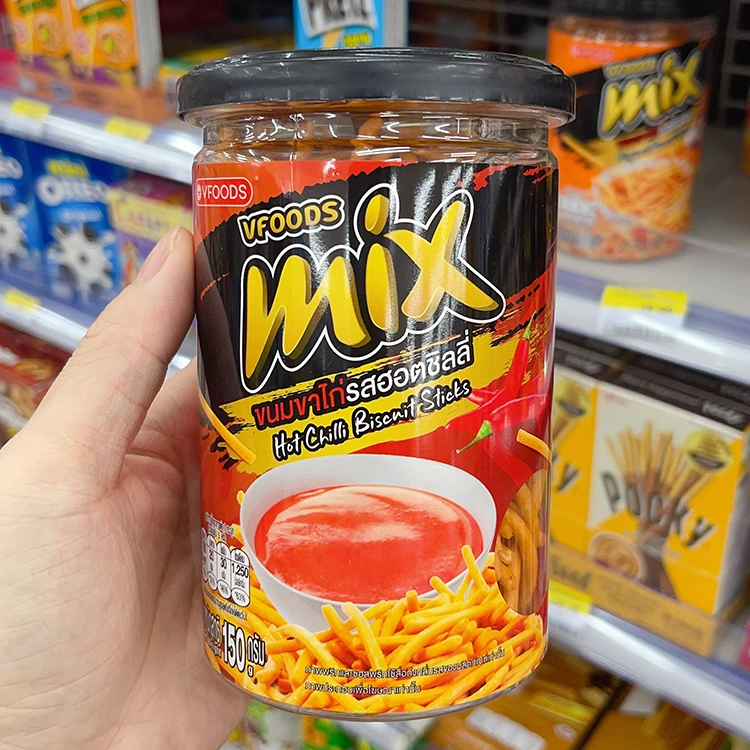 泰国711代购VFOODS MIX脆脆条虾条薯条罐装网红休闲食品小吃零食 - 图0