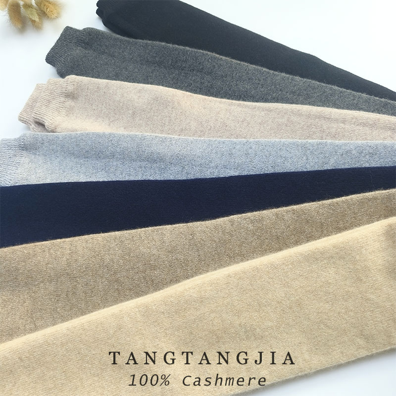 纯山羊绒长筒无底袜~内蒙古特产秋冬男女通用袖套护腿保暖无脚袜 - 图0