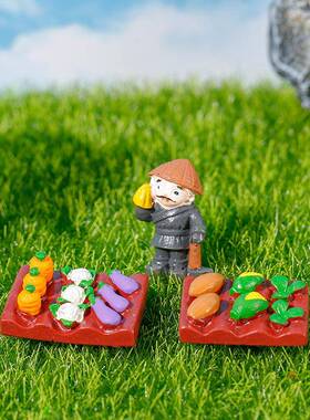 Dollhouse娃娃屋农场布景农民水池微景观装饰品配件菜地房屋