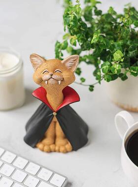 跨境万圣节吸血猫树脂摆件装饰品设计家居儿童节礼品礼物