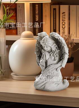 跨境家居装饰欧式天使摆件可爱天使雕塑别墅家居庭院露台阳台布置