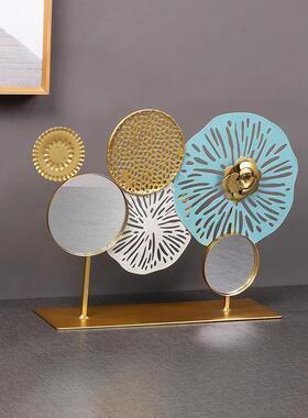 现代简约轻奢客厅摆件 卧室装饰画墙面软装铁艺挂件桌面饰品