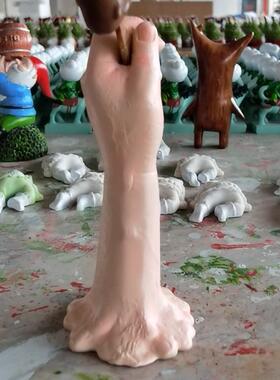 跨境创意棒冰流水融化手拿棒冰树脂工艺品装饰摆件融化的手创意