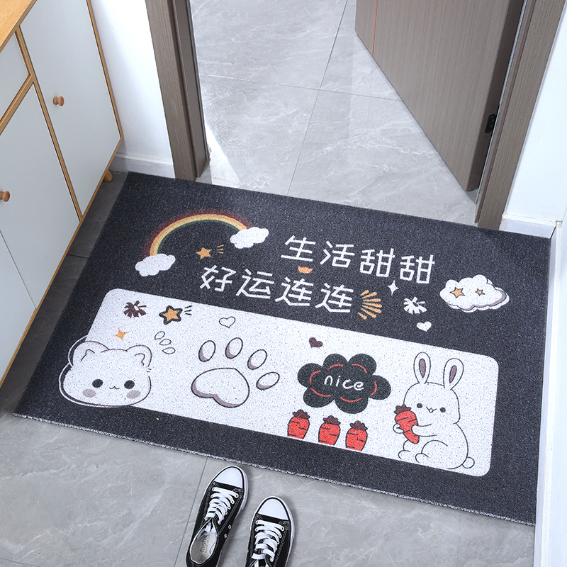 入户地垫裁剪丝圈门垫可爱兔子进门脚垫玄关户外垫子门口防滑地毯,淘宝优惠券,粉丝福利购,淘宝优惠卷
