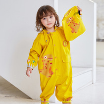 Children Conjoined Raincoat Boy Girl Nursery School Kiddie Children Cartoon Dinosaur Baby Rain Cape One-piece Full Body